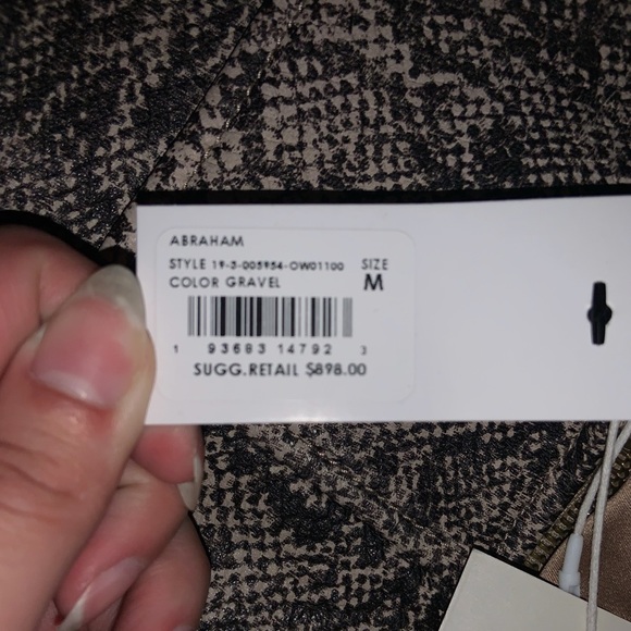 Joie snakeskin Abraham leather jacket- gravel -NWT‼️ BLACK FRIDAY SALE‼️ - Picture 14 of 16